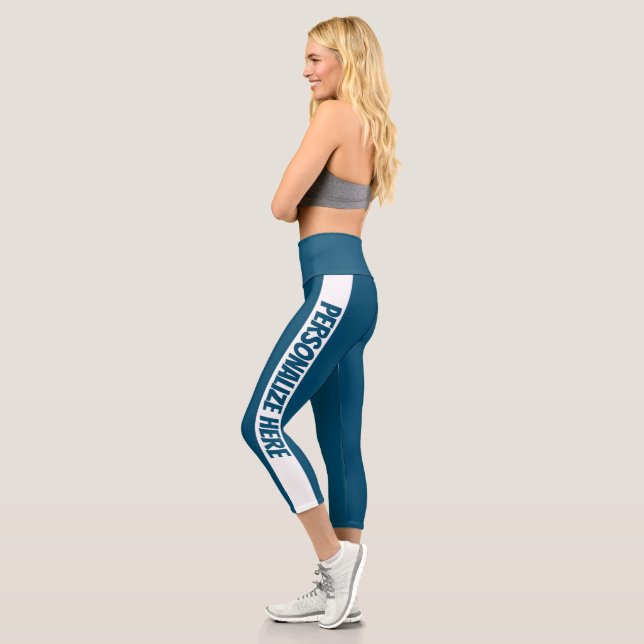 Personalisierter Text gestrichen Capri Leggings (Links)