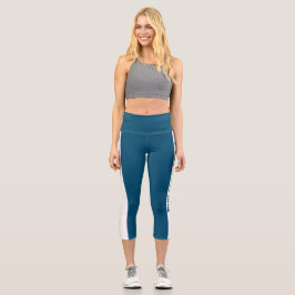 Personalisierter Text gestrichen Capri Leggings