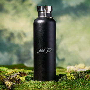 Personalisierter Text hinzufügen Schwarz Thor Kupf Trinkflasche