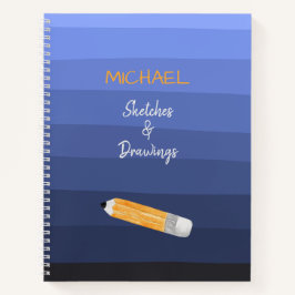 Personalisierter Text mit blauer Farbe Notizbuch