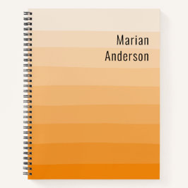 Personalisierter Text mit Orange-Wavy-Shades Notizbuch