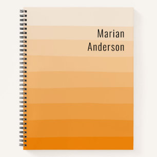 Personalisierter Text mit Orange-Wavy-Shades Notizbuch