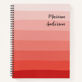 Personalisierter Text mit rosa Wavy-Shades Notizbuch
