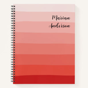Personalisierter Text mit rosa Wavy-Shades Notizbuch