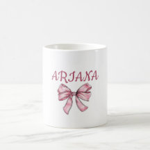 Personalisierter Text Rosa Schleife Tasse