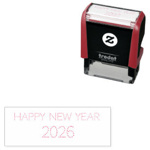 personalisierter Text roter Selbstfärber-Stempel Permastempel