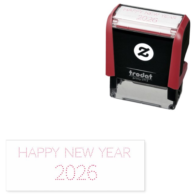 personalisierter Text roter Selbstfärber-Stempel Permastempel (Beispiel)