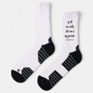 Personalisierter Text und Name Einfacher Hochzeits Socken