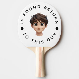 Personalisierter Text und Name Tischtennis Schläger