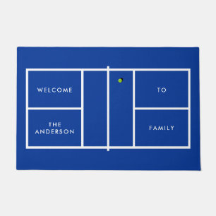 Personalisierter Text von Pickleball Court Fußmatte