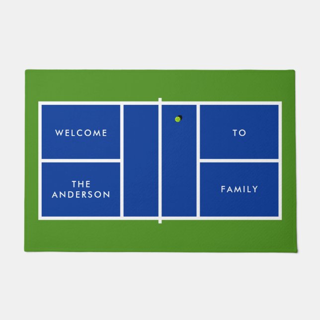 Personalisierter Text von Pickleball Court Fußmatte (Vorderseite)