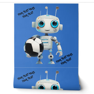 Personalisierter Textname Robot Cyborg Soccer Spor Tapete