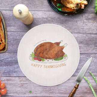 Personalisierter Thanksgiving-Puter für die Famili Schneidebrett