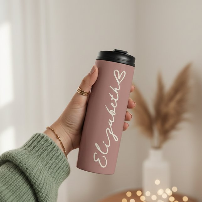 Personalisierter Thermobecher als Geschenk für Sie Thermosbecher (Custom Name Thermal Tumbler Gift for Her & Mom, Bridesmaid Personalized Bridal Party Tumbler)