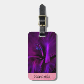 Personalisierter tiefpurpurner Iris-Gepäck-Umbau Gepäckanhänger