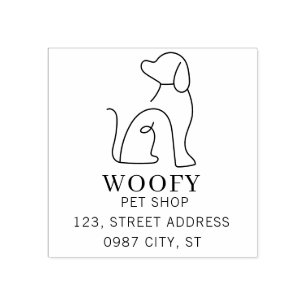 Personalisierter Tiergeschäft-Adresse-Stempel Gummistempel