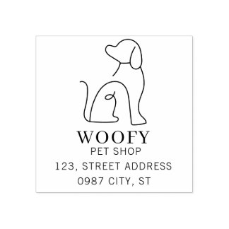 Personalisierter Tiergeschäft-Adresse-Stempel Gummistempel
