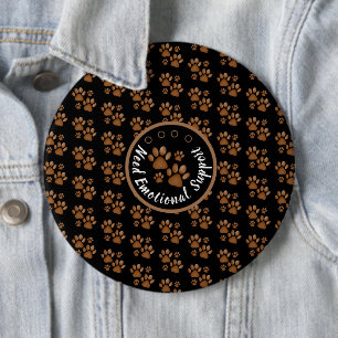 Personalisierter Tierpfotenabdruck braun für Haust Button