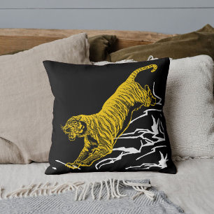 Personalisierter Tiger-Print Safari-Wildlife-Katze Kissen