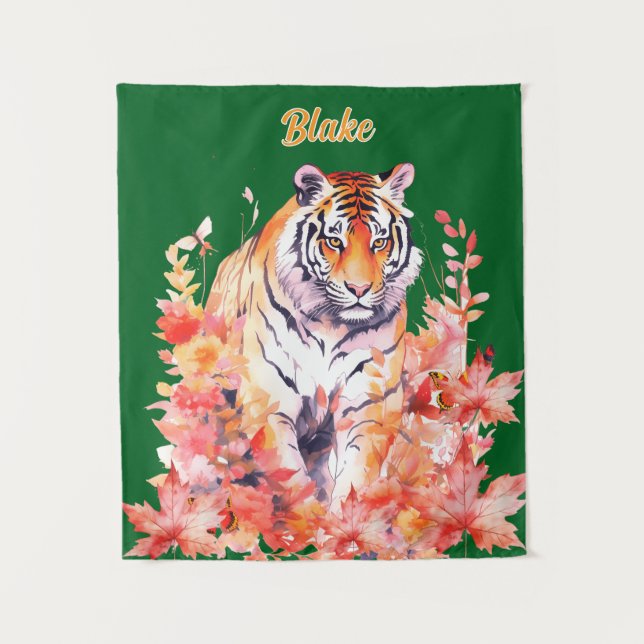 Personalisierter Tiger Wandteppich (Vorderseite)