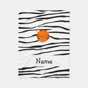 Personalisierter Tigergesicht Fleecedecke