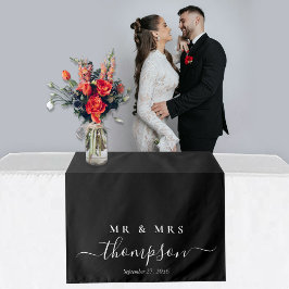Personalisierter Tischläufer für die Hochzeit Mr. Wandteppich