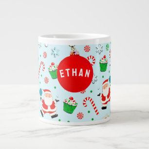 Personalisierter Tischtennis-Weihnachten Jumbo-Tasse