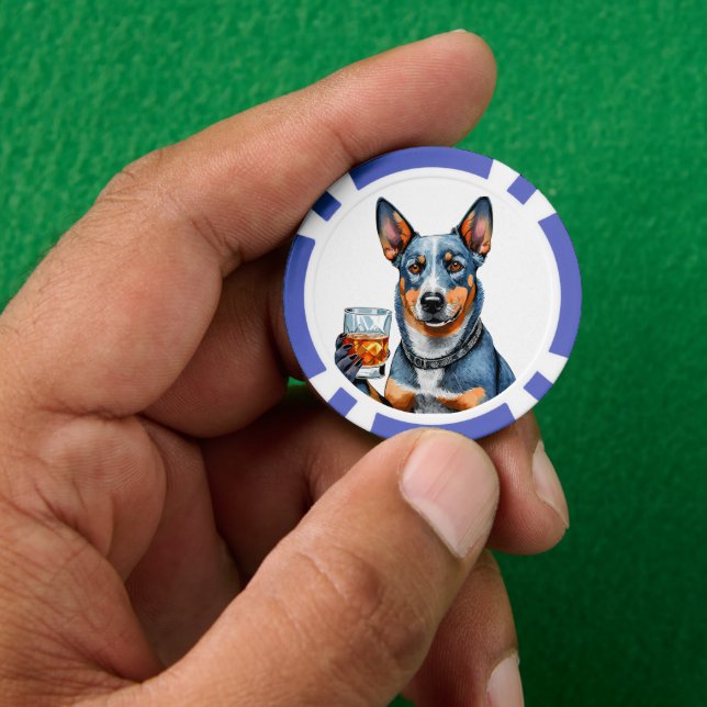 Personalisierter Top Dog Composite Poker Chips (Hand)
