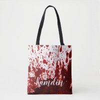 Personalisierter Tote Beutel Blutbad Spritzer Vamp