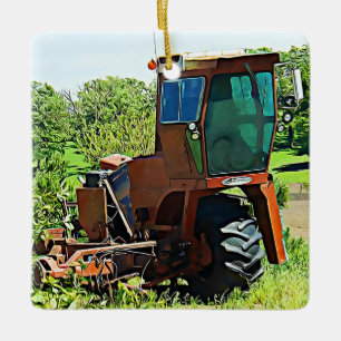 Personalisierter Traktor, der Keramikornament