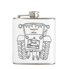 Personalisierter Traktor Flachmann