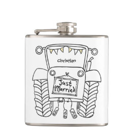 Personalisierter Traktor Flachmann