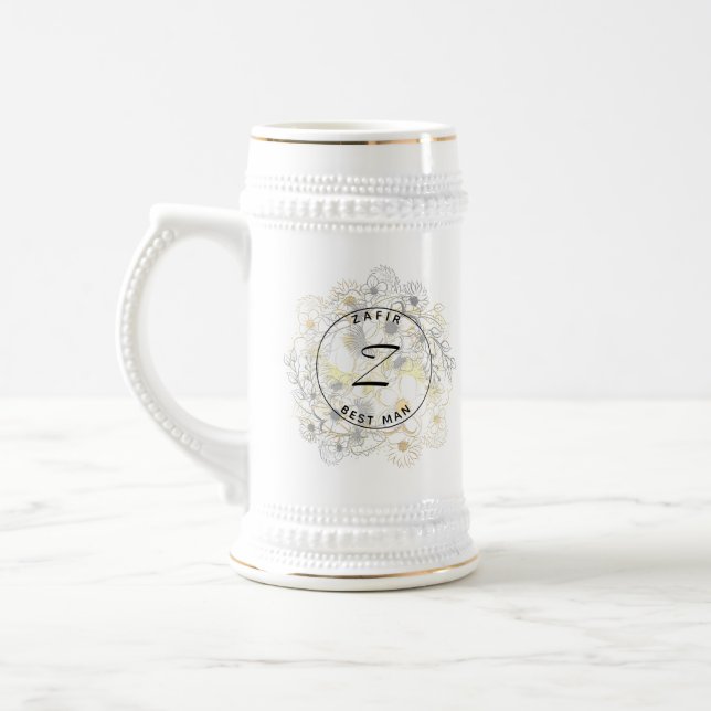 Personalisierter Trauzeuge Bierglas (Links)