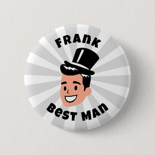 Personalisierter Trauzeuge Button
