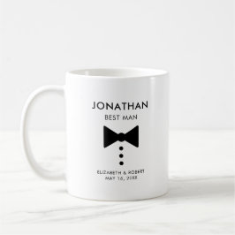 Personalisierter Trauzeuge Geschenk Moderne Tuxedo Kaffeetasse