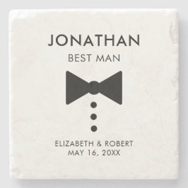 Personalisierter Trauzeuge Geschenk Moderne Tuxedo Steinuntersetzer