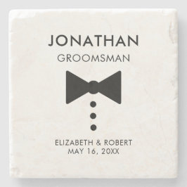 Personalisierter Trauzeuge Geschenk Moderne Tuxedo Steinuntersetzer
