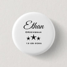 Personalisierter Trauzeuge Namensbutton