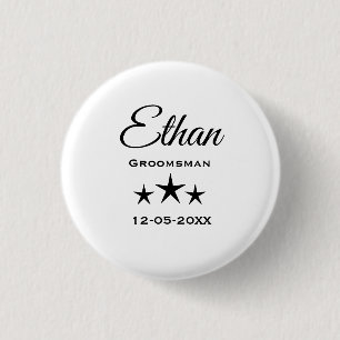 Personalisierter Trauzeuge Namensbutton  Button