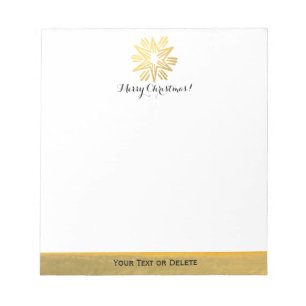 Personalisierter Trendy Goldfolien-Stern-frohe Notizblock
