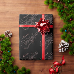Personalisierter trendy Musician Music Gitarrist Geschenkpapier