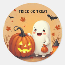 Personalisierter Trick oder Treat Ghost & Pumpkin 