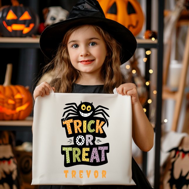 Personalisierter Trick oder Treat Halloween-Bonbbe Tasche (Von Creator hochgeladen)