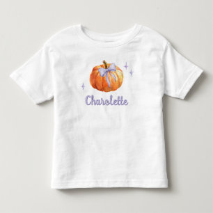 Personalisierter Trick or Treat Halloween-Kürbis-B Kleinkind T-shirt