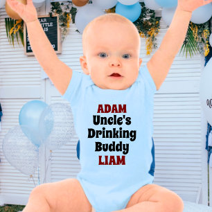 Personalisierter Trinkkumpel des Onkels Baby Strampler
