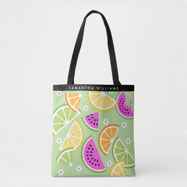 Personalisierter Tropenfrüchtesommer Tasche (Vorderseite)