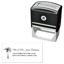 Personalisierter Tropenpalmenbaum Moderne Schrift