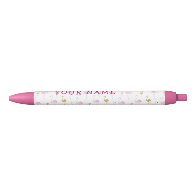 Personalisierter Tropischer Flamingo Pen Kugelschreiber (Vorderseite)