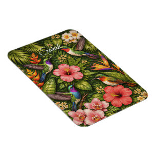 Personalisierter tropischer Kolibri Vibrant  Magnet