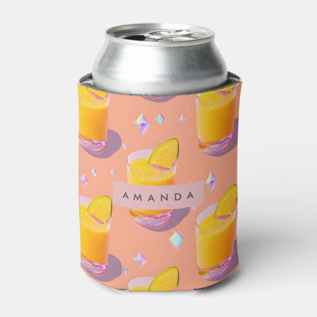 Personalisierter tropischer Mango-Smoothie-Stil Dosenkühler (Kanne Vorderseite)
